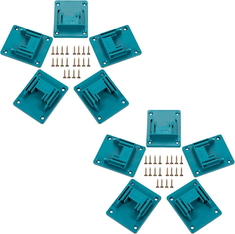Crivnhar Tool Drill Mount Holder Compatible for Makita 18V Li-ion Drills, Heavy Duty ABS Tools Wall Dock Hanger for Garage, Workshop, Work Truck, 40 Screws, 10 Packs (No Tool) - Image 1